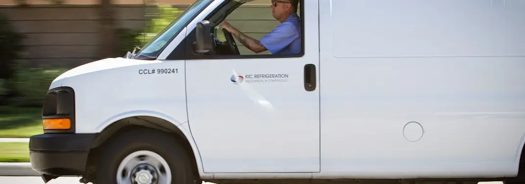 KIC Refrigeration service vehicle serving Hempstead area